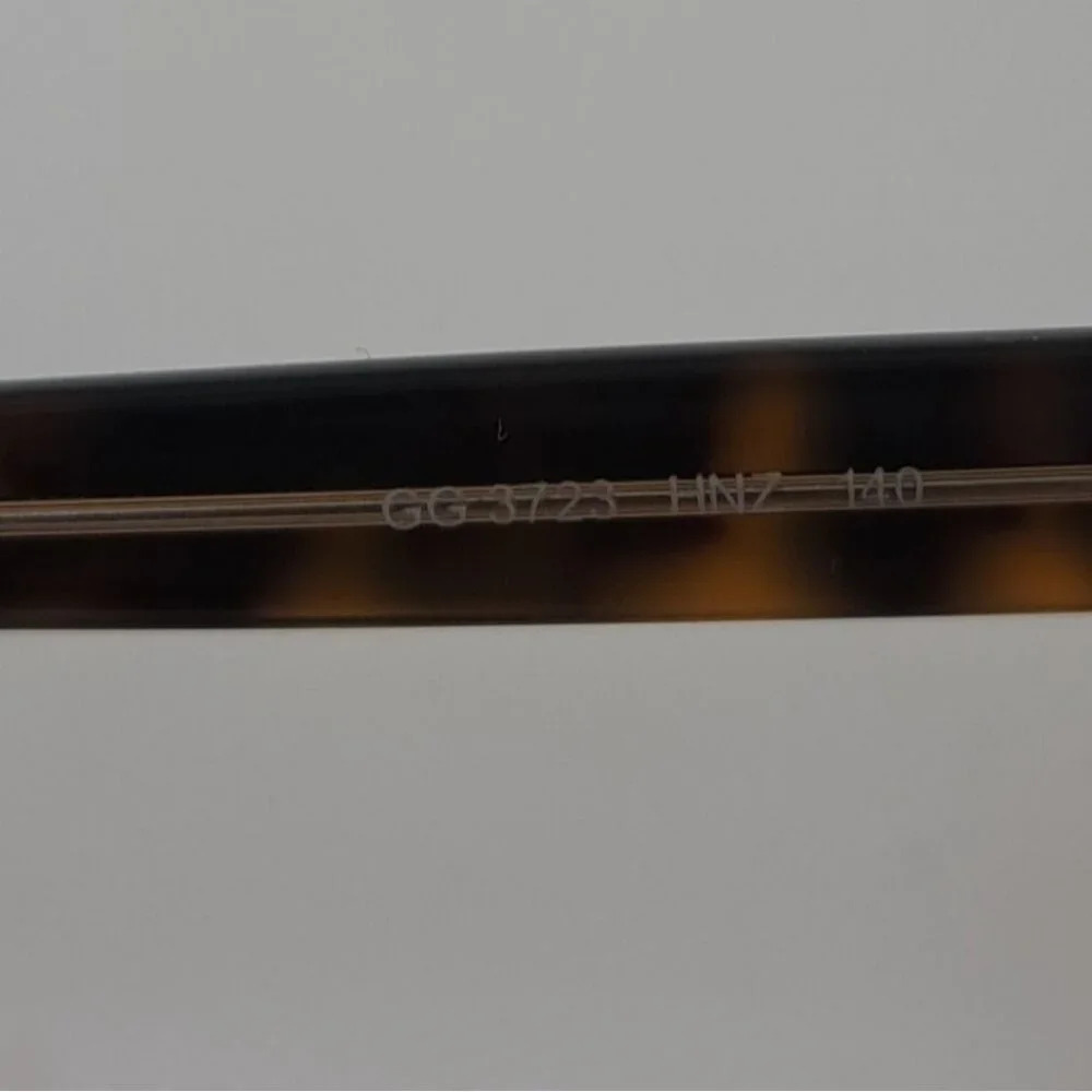 Gucci Women's Eyeglasses Frames Glasses Havana Square GG 3723 HNZ 52-14-140 - Picture 14 of 15